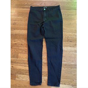 Momokrom Women Black Jeans jeggings pants Size 10 Skinny Stretch